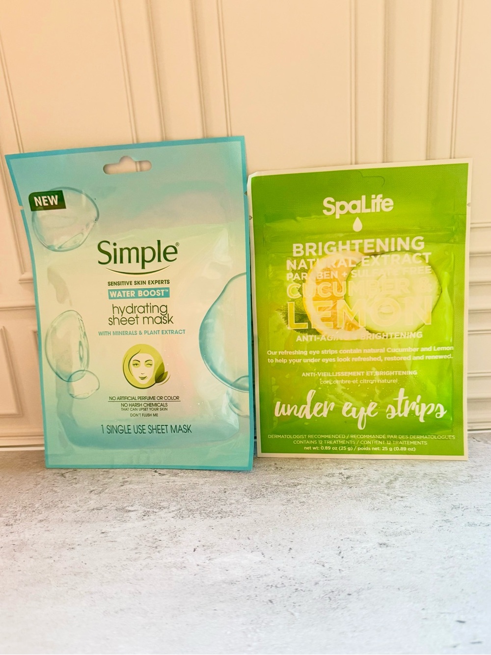 ✨Duo: Simple Hydrating Sheet Mask & Spa Life Brightening Under Eye Patches